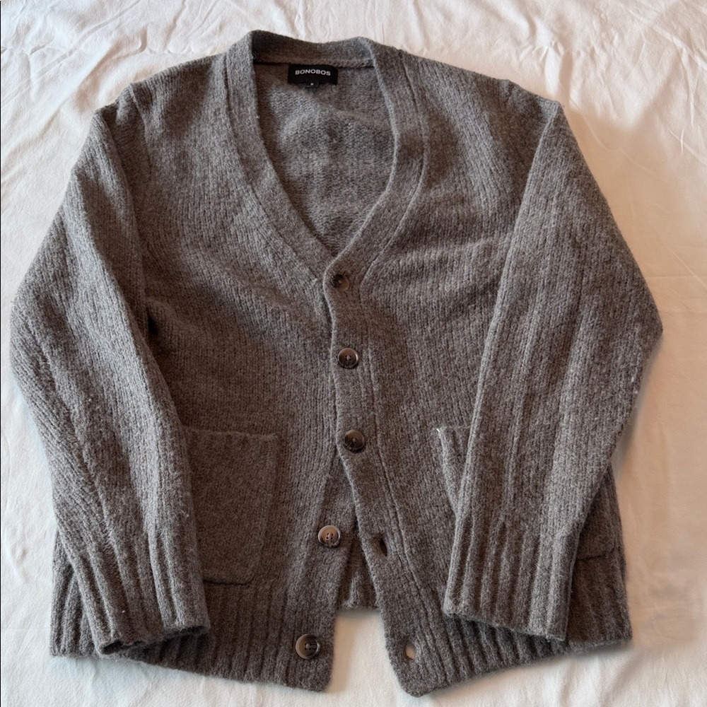 Bonobos Men's Gray Knit Cardigan